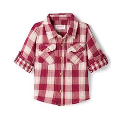 Babyhug Cotton Woven Full Sleeves Double Cloth Checks Shirt - Red