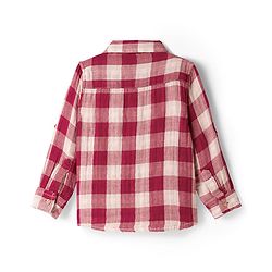 Babyhug Cotton Woven Full Sleeves Double Cloth Checks Shirt - Red