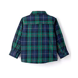Babyhug Cotton Woven Full Sleeves Shirt With Checks - Green