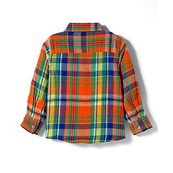 Babyhug Cotton Woven Full Sleeves Checks Shirt - Yellow