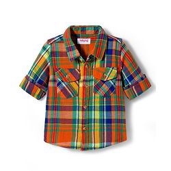 Babyhug Cotton Woven Full Sleeves Checks Shirt - Yellow