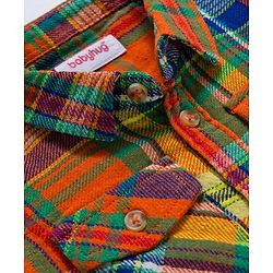 Babyhug Cotton Woven Full Sleeves Checks Shirt - Yellow