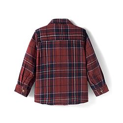 Babyhug Cotton Woven Full Sleeves Checks Shirt - Brown