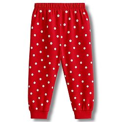 Babyhug Disney Single Jersey Knit Full Sleeves Night Suit With Marie Graphics - Red
