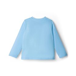 Babyhug Disney Single Jersey Knit Full Sleeves Night Suit With Minnie Mouse Graphics - Light Blue & Red