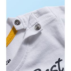 Babyhug Disney Single Jersey Knit Full Sleeves Night Suit With Lion King Graphics - White & Yellow