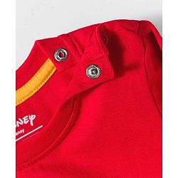 Babyhug Disney Single Jersey Knit Full Sleeves Night Suit With Lion King Graphics - Red