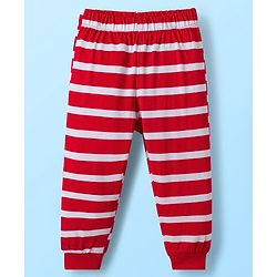 Babyhug Disney Single Jersey Knit Full Sleeves Night Suit With Winnie The Pooh Graphics - White & Red