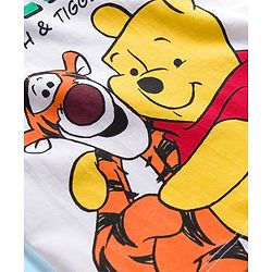 Babyhug Disney Single Jersey Knit Full Sleeves Night Suit With Winnie The Pooh Graphics - White & Red