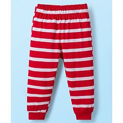 Babyhug Disney Single Jersey Knit Full Sleeves Night Suit With Winnie The Pooh Graphics - White & Red