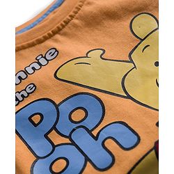 Babyhug Disney Single Jersey Knit Full Sleeves Night Suit With Winnie The Pooh Graphics - Orange