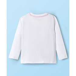 Babyhug Disney Single Jersey Knit Full Sleeves Night Suit With Winnie The Pooh Graphics - White & Light Blue