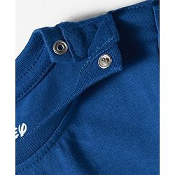 Babyhug Disney Single Jersey Knit Half Sleeves Shorts Night Suit With Mickey Mouse Graphics - Navy Blue