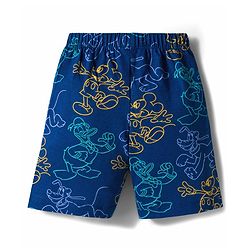 Babyhug Disney Single Jersey Knit Half Sleeves Shorts Night Suit With Mickey Mouse Graphics - Navy Blue