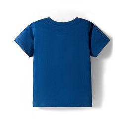 Babyhug Disney Single Jersey Knit Half Sleeves Shorts Night Suit With Mickey & Friends Graphics - Navy Blue