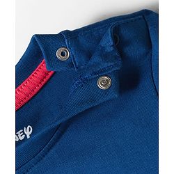Babyhug Disney Single Jersey Knit Half Sleeves Shorts Night Suit With Mickey & Friends Graphics - Navy Blue
