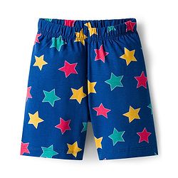 Babyhug Disney Single Jersey Knit Half Sleeves Shorts Night Suit With Mickey & Friends Graphics - Navy Blue