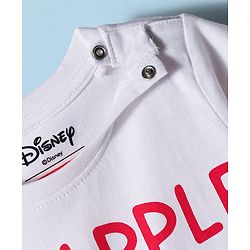 Babyhug Disney Single Jersey Knit Half Sleeves Short Night Suit With Winnie & Friends Graphics - White & Red