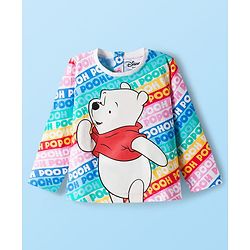 Babyhug Disney Single Jersey Knit Full Sleeves Night Suit With Winnie The Pooh Graphics - Light Blue
