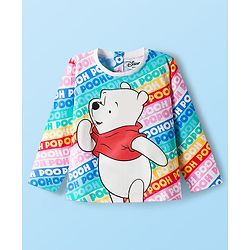 Babyhug Disney Single Jersey Knit Full Sleeves Night Suit With Winnie The Pooh Graphics - Light Blue