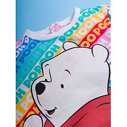 Babyhug Disney Single Jersey Knit Full Sleeves Night Suit With Winnie The Pooh Graphics - Light Blue