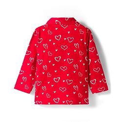 Babyhug Disney Single Jersey Knit Full Sleeves Co-ords Night Suit with Minnie Mouse Graphic - Red