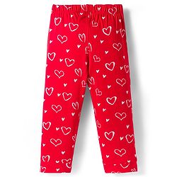 Babyhug Disney Single Jersey Knit Full Sleeves Co-ords Night Suit with Minnie Mouse Graphic - Red