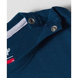 Babyhug Disney Single Jersey Knit Full Sleeves Night Suite with Mickey Mouse Graphic - Navy Blue