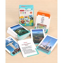 Babyhug Premium Double Sided Country Flags & Monuments Flash Cards 118 Cards English Early Geography Learning| General Knowledge Builder| BIS Certified Educational Gifting Easy to Understand & Play