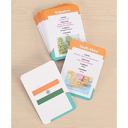 Babyhug Premium Double Sided Country Flags & Monuments Flash Cards 118 Cards English Early Geography Learning| General Knowledge Builder| BIS Certified Educational Gifting Easy to Understand & Play