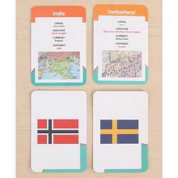 Babyhug Premium Double Sided Country Flags & Monuments Flash Cards 118 Cards English Early Geography Learning| General Knowledge Builder| BIS Certified Educational Gifting Easy to Understand & Play