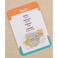 Babyhug Premium Double Sided Country Flags & Monuments Flash Cards 118 Cards English Early Geography Learning| General Knowledge Builder| BIS Certified Educational Gifting Easy to Understand & Play