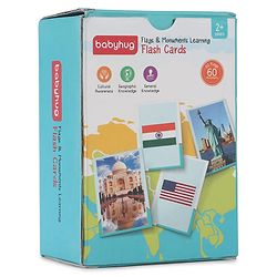Babyhug Premium Double Sided Country Flags & Monuments Flash Cards 118 Cards English Early Geography Learning| General Knowledge Builder| BIS Certified Educational Gifting Easy to Understand & Play