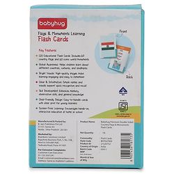 Babyhug Premium Double Sided Country Flags & Monuments Flash Cards 118 Cards English Early Geography Learning| General Knowledge Builder| BIS Certified Educational Gifting Easy to Understand & Play