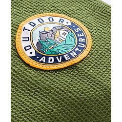 Babyhug Cotton Woven  Full Sleeve  Solid Shirt with Patch- Green