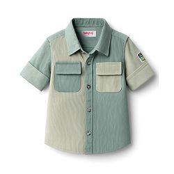 Babyhug Cotton Woven Full Sleeve Corduroy Cut & Sew Shirt - Multicolour
