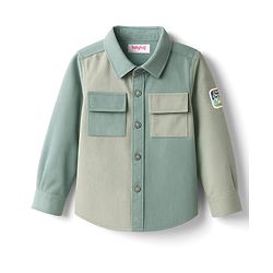 Babyhug Cotton Woven Full Sleeve Corduroy Cut & Sew Shirt - Multicolour