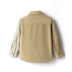 Babyhug Cotton Woven Full Sleeves Solid Corduroy Cut & Sew Shirt - Multicolor