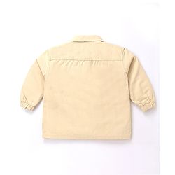 Babyhug Cotton Woven Full Sleeves Regular Collar Solid Shirt - Off White