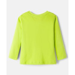 Babyhug Cotton Knit Full Sleeves Night Suit With Text Print - Green