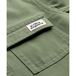 Babyhug Cotton Woven  Full Sleeve Solid Shirt with Patch- Green