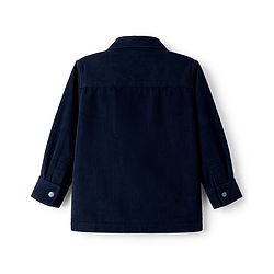 Babyhug Cotton Woven Full Sleeves Solid Corduroy Shirt - Navy Blue