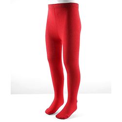 Cute Walk by Babyhug Cotton Knit Full Length Antibacterial Wash Tights - Red