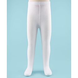 Cute Walk by Babyhug Antibacterial Footed Solid Wash Tights - White