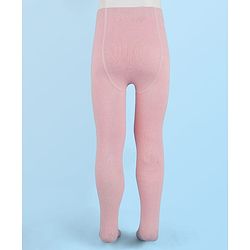 Cute Walk by Babyhug Cotton Knit Antibacterial Wash Solid Tights - Pink