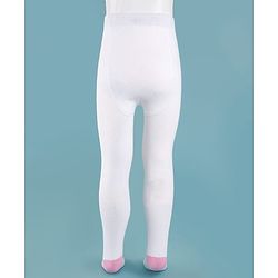 Cute Walk by Babyhug Cotton Knit Full Length Antibacterial Wash Tights - White