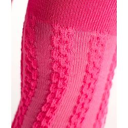 Cute Walk by Babyhug Antibacterial Footed Solid Wash Tights - Dark Pink