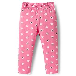 Babyhug Cotton Lycra Knit Full Length Leggings With Floral & Polka Dot Print Pack of 3 - Multicolor