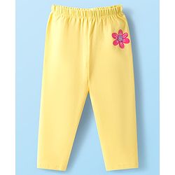 Babyhug Cotton Lycra Knit Full Length Floral & Polka Dots Printed Leggings Pack Of 3 - Multicolour