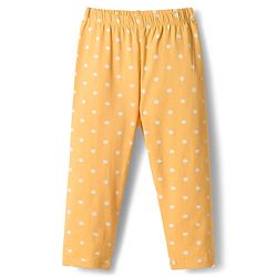 Babyhug Cotton Lycra Knit Full Length Leggings with Heart Polka Dots & Floral Print Pack of 3 - Multicolor